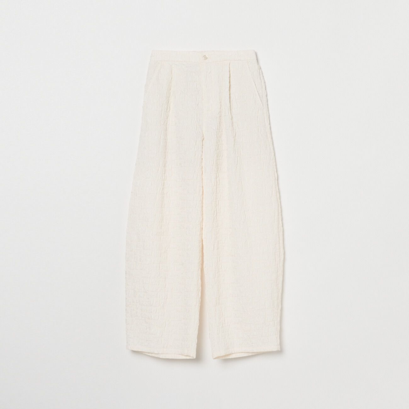 HELIOPOLE「HELIOPOLE JACQUARD CURVY PANTS」|チノ|アイボリー