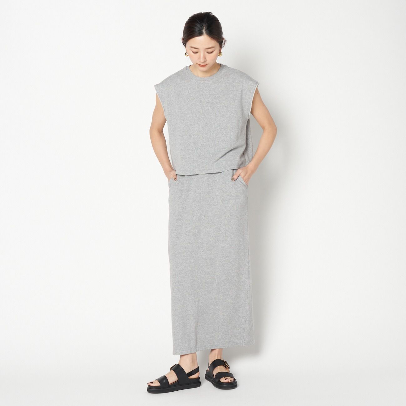 HELIOPOLE「HELIOPOLE I LINE SWEAT SKIRT」|スカート|