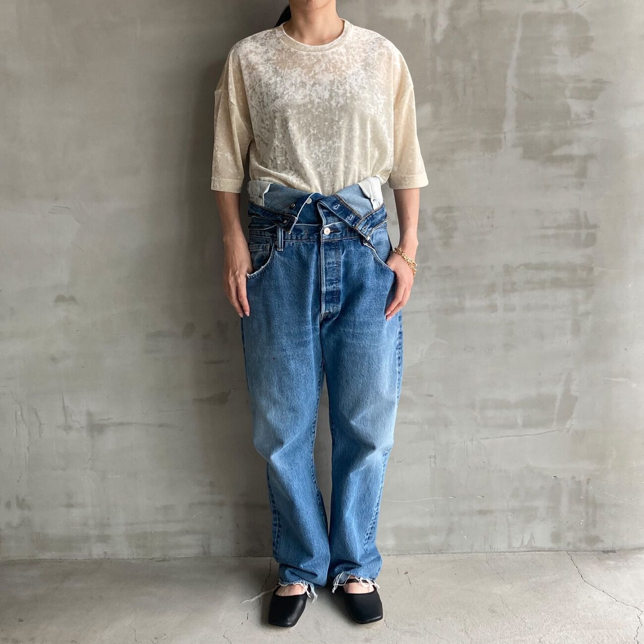 HELIOPOLE「HELIOPOLE SHEER VELOUR TEE」|Tシャツ・カットソー|