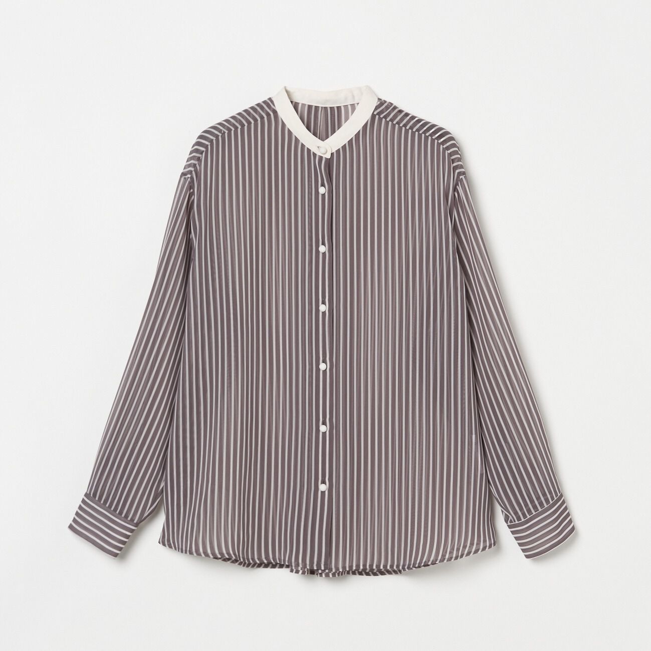 HELIOPOLE「HELIOPOLE the EDITOR SHIRT (CHIFFON)」|シャツ・ブラウス|ミディアムグレー