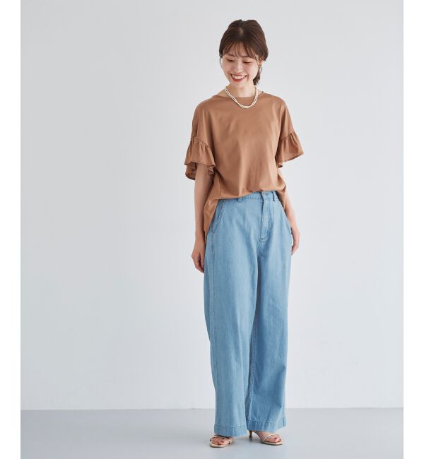 le.coeur blanc「ライトオンスデニムバギーパンツ」|デニム|