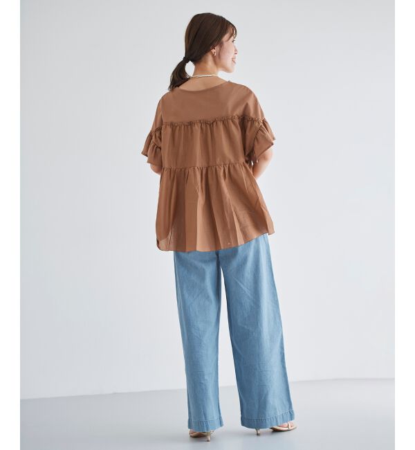 le.coeur blanc「ライトオンスデニムバギーパンツ」|デニム|