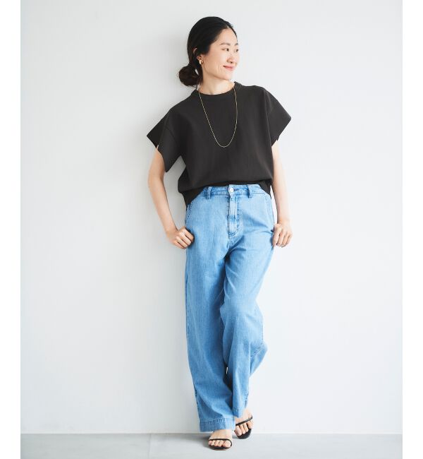 le.coeur blanc「ライトオンスデニムバギーパンツ」|デニム|