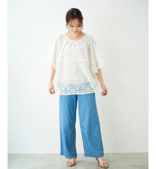 le.coeur blanc「ライトオンスデニムバギーパンツ」|デニム|