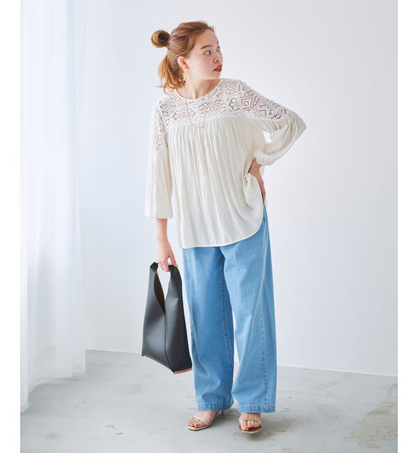 le.coeur blanc「ライトオンスデニムバギーパンツ」|デニム|