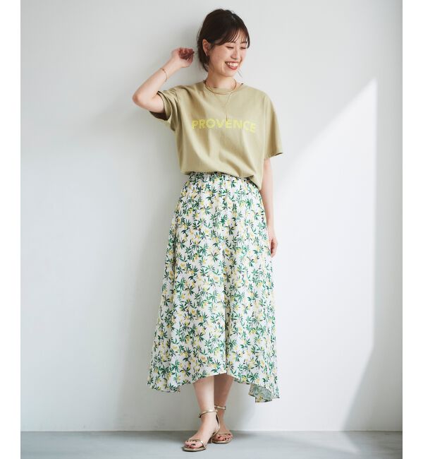 le.coeur blanc「レモンプリントフレアスカート」|スカート|