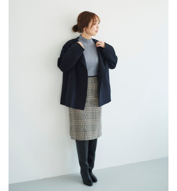 le.coeur blanc「チェックトラペーズスカート」|スカート|