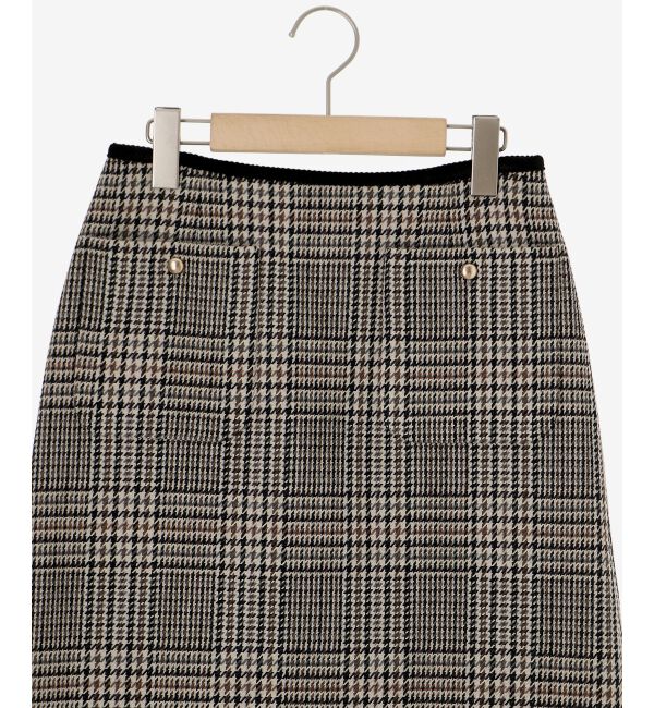 le.coeur blanc「チェックトラペーズスカート」|スカート|