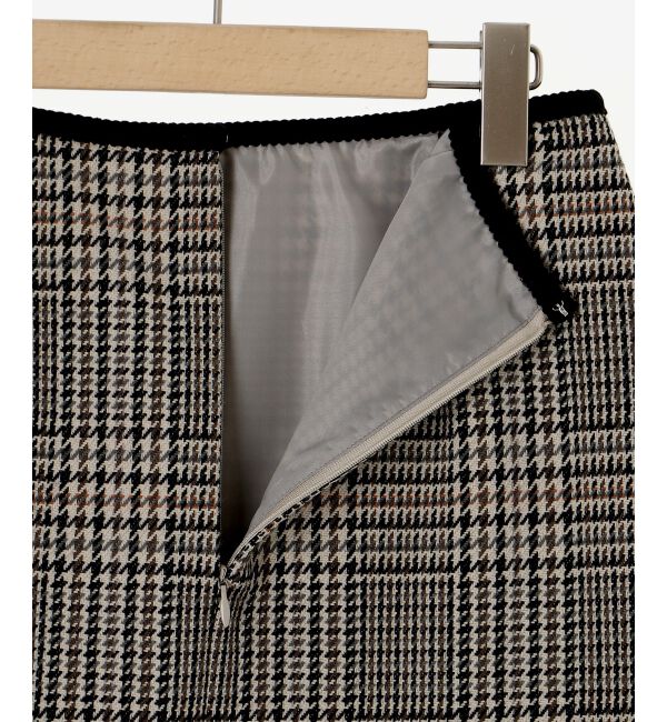 le.coeur blanc「チェックトラペーズスカート」|スカート|