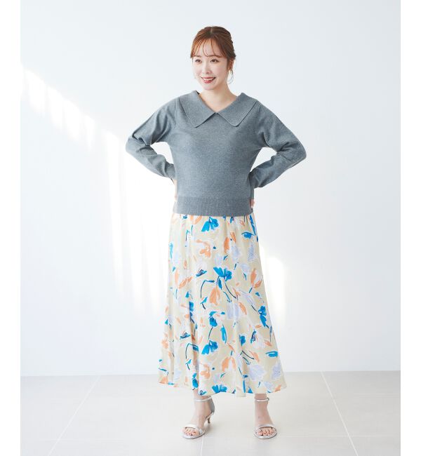 le.coeur blanc「IPEKERフラワーフレアスカート」|スカート|