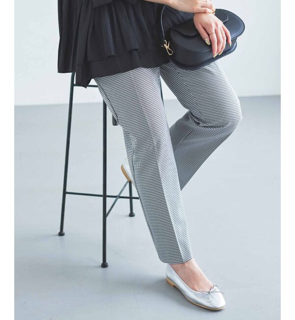 le.coeur blanc「ドライストレッチテーパードパンツ」|その他|ブラック柄