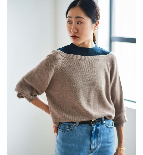 le.coeur blanc「レイヤードライクニットプルオーバー」|ニット・セーター|