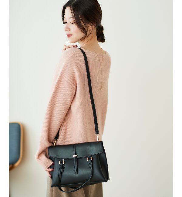  「ベルト付きショルダーBag」|ショルダー・メッセンジャー|ブラック