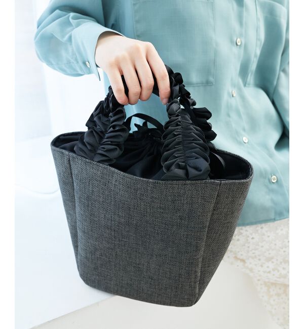  「FRILL HANDLE ROUND TOTE」|トートバッグ|