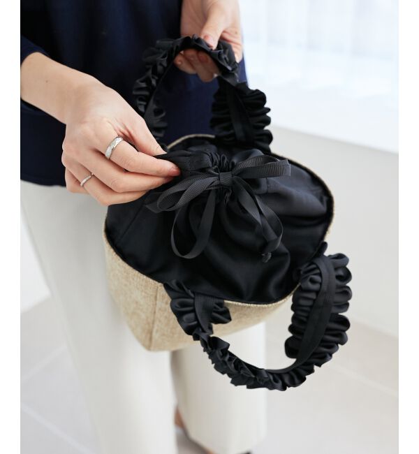  「FRILL HANDLE ROUND TOTE」|トートバッグ|