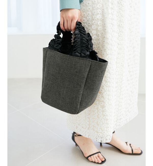  「FRILL HANDLE ROUND TOTE」|トートバッグ|