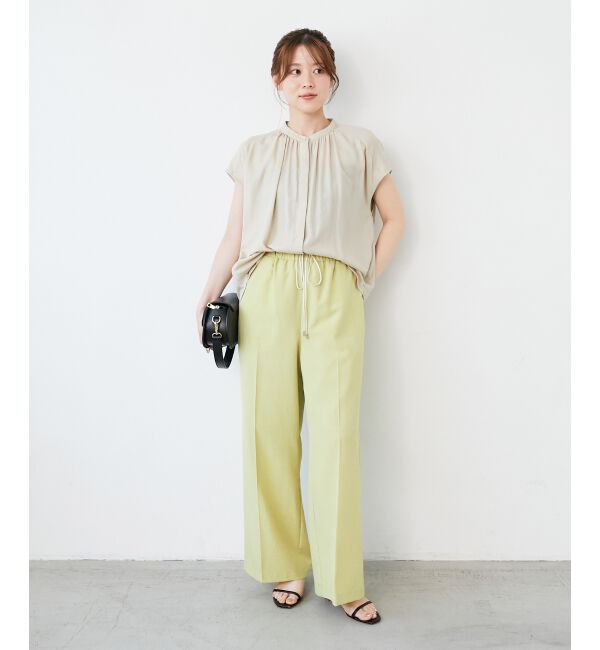  「《さらっとした素材感》タンブラーブッチャーイージーパンツ」|チノ|