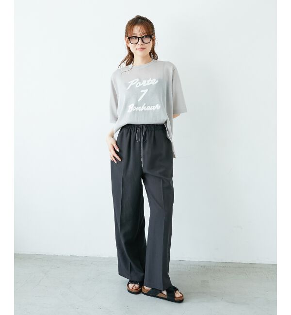  「《さらっとした素材感》タンブラーブッチャーイージーパンツ」|チノ|