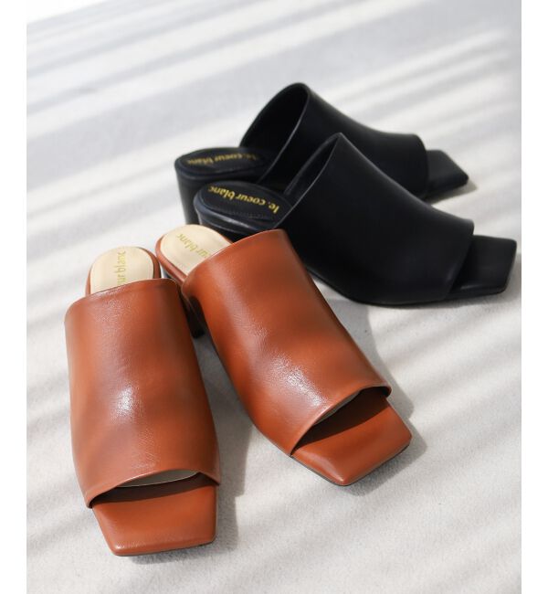  「《WEB限定アイテム》スクエアトゥカバードサンダル」|サンダル|