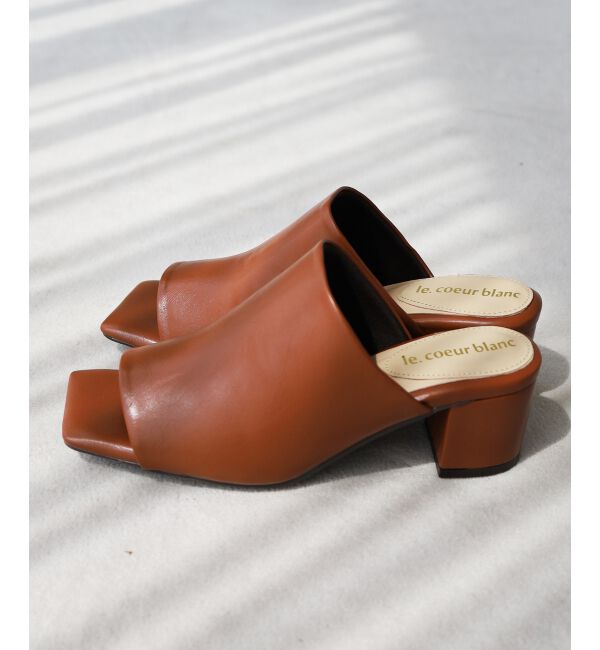  「《WEB限定アイテム》スクエアトゥカバードサンダル」|サンダル|