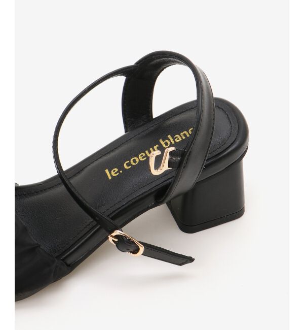  「《WEB限定アイテム》ギャザーストラップサンダル」|サンダル|