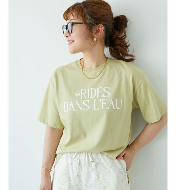  「《手洗い可能》RIDES DANS L'EAUロゴTシャツ」|Tシャツ・カットソー|
