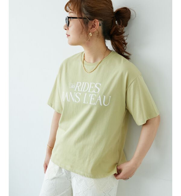  「《手洗い可能》RIDES DANS L'EAUロゴTシャツ」|Tシャツ・カットソー|