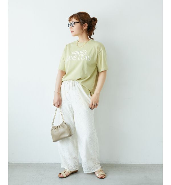  「《手洗い可能》RIDES DANS L'EAUロゴTシャツ」|Tシャツ・カットソー|