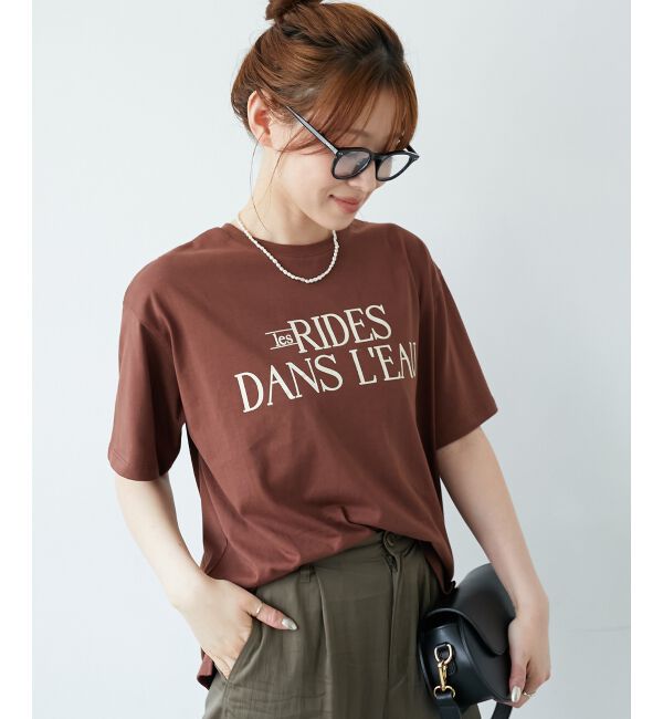 「《手洗い可能》RIDES DANS L'EAUロゴTシャツ」|Tシャツ・カットソー|