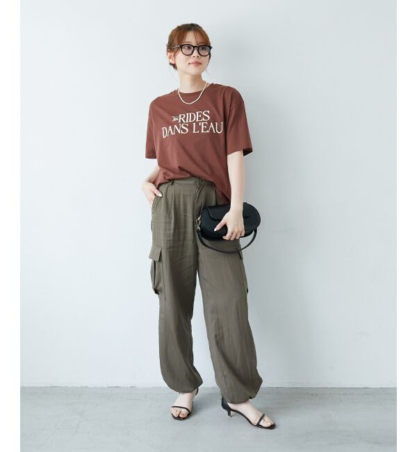  「《手洗い可能》RIDES DANS L'EAUロゴTシャツ」|Tシャツ・カットソー|