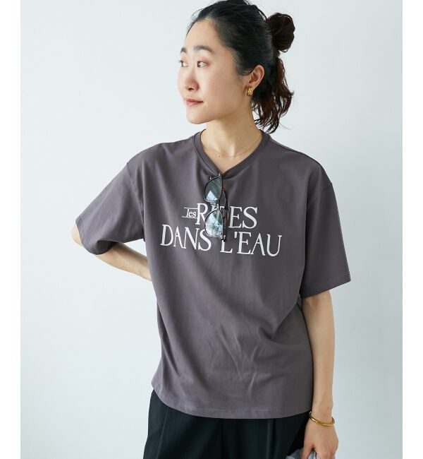  「《手洗い可能》RIDES DANS L'EAUロゴTシャツ」|Tシャツ・カットソー|