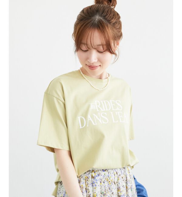  「《手洗い可能》RIDES DANS L'EAUロゴTシャツ」|Tシャツ・カットソー|