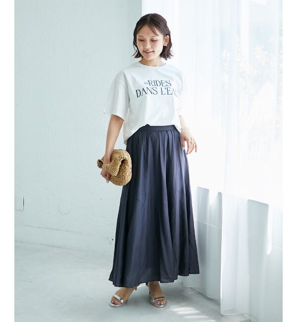  「《手洗い可能》RIDES DANS L'EAUロゴTシャツ」|Tシャツ・カットソー|