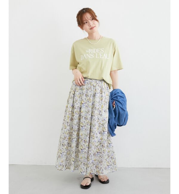  「《手洗い可能》RIDES DANS L'EAUロゴTシャツ」|Tシャツ・カットソー|