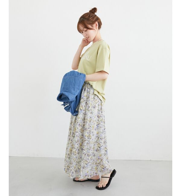  「《手洗い可能》RIDES DANS L'EAUロゴTシャツ」|Tシャツ・カットソー|