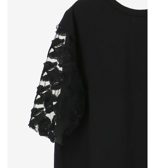  「《手洗い可能》スリーブシアーレースプルオーバー」|Tシャツ・カットソー|