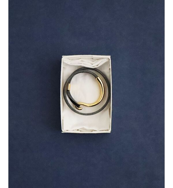  「O レザーバングル」|ブレスレット・バングル|ブラック