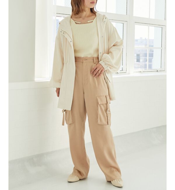 MAJESTICLEGON「ウエストきゅっとサテンブルゾン」|ブルゾン・スタジャン|