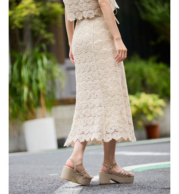 MAJESTICLEGON「クロシェロングスカート」|スカート|