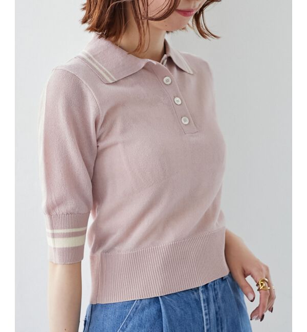 MAJESTICLEGON「シャイニーシアーポロニット」|ニット・セーター|