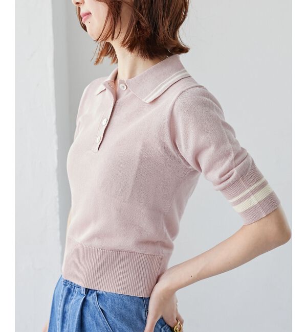 MAJESTICLEGON「シャイニーシアーポロニット」|ニット・セーター|