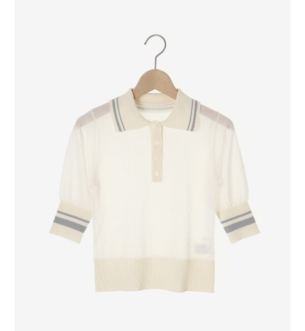 MAJESTICLEGON「シャイニーシアーポロニット」|ニット・セーター|