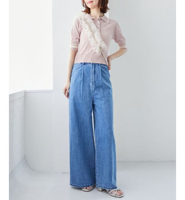 MAJESTICLEGON「シャイニーシアーポロニット」|ニット・セーター|