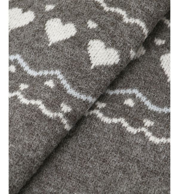 MAJESTICLEGON「ハートジャカードハーフジップニット」|ニット・セーター|