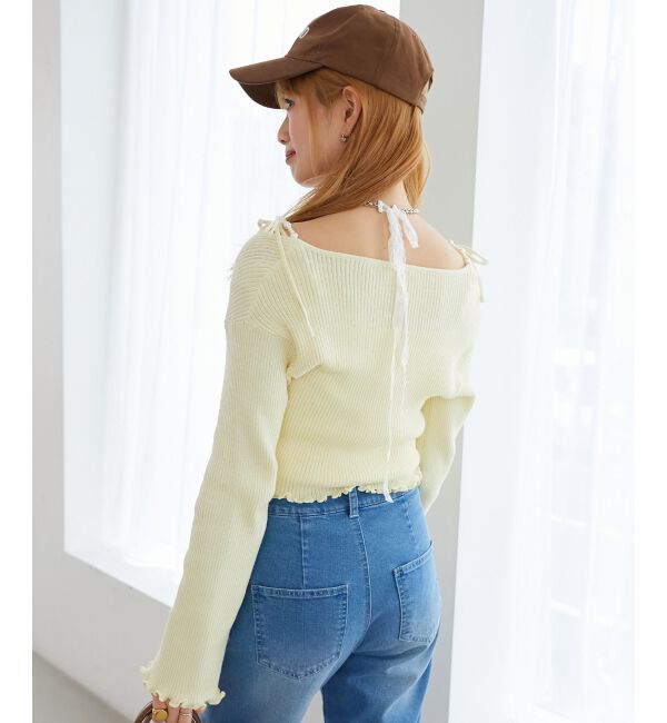  「パールチェーンキャミセットカーディガン」|カーディガン|