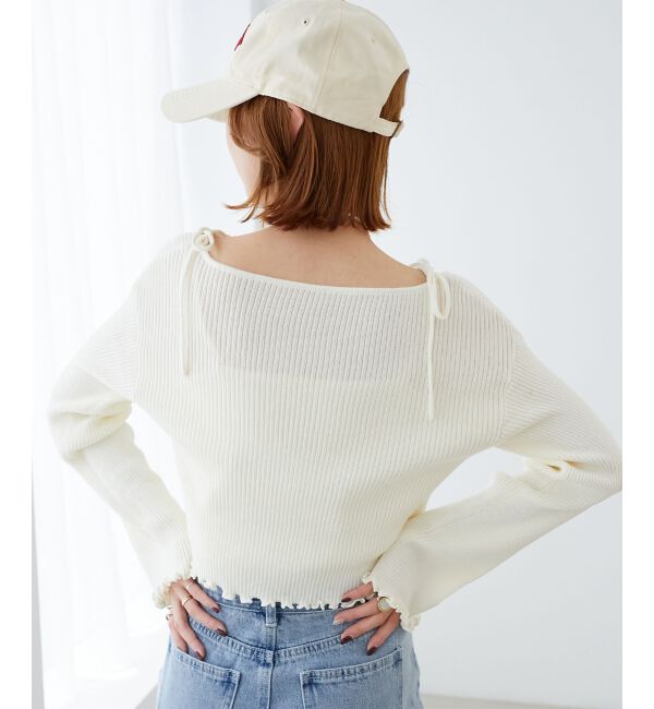  「パールチェーンキャミセットカーディガン」|カーディガン|