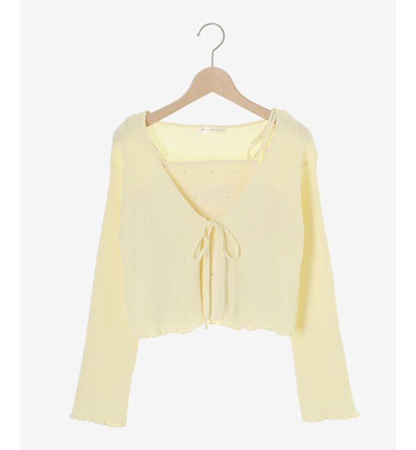  「パールチェーンキャミセットカーディガン」|カーディガン|