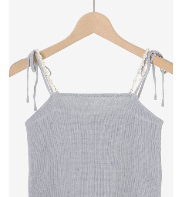  「パールチェーンキャミセットカーディガン」|カーディガン|