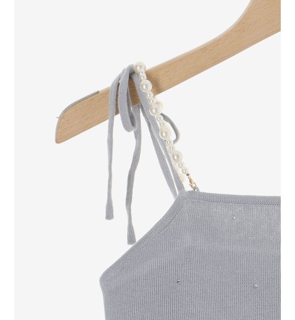  「パールチェーンキャミセットカーディガン」|カーディガン|