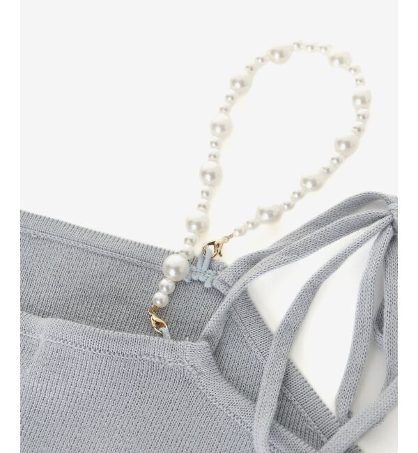  「パールチェーンキャミセットカーディガン」|カーディガン|